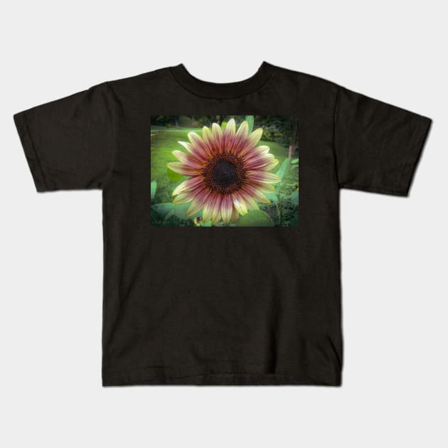 Strawberry Blonde Sunflower Kids T-Shirt by TrapperWeasel